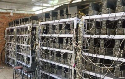 A close-up shot of the intricate components within a high-performance mining rig.